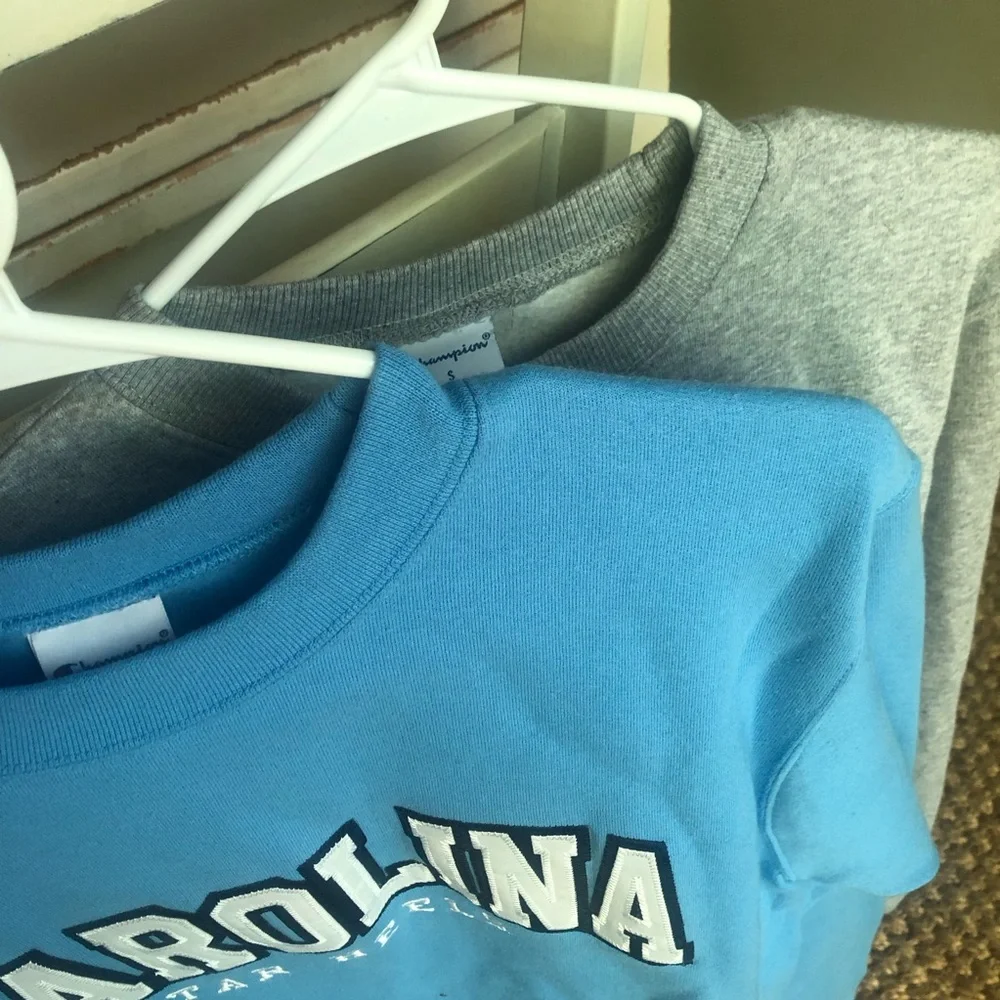 New: Set of Two Champion UNC Chapel Hill Tar Heel Sweatshirts. Size Small - Picture 3 of 14